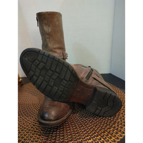 Vera Wang Lavender Kippy Moto Ankle Leather Boots Size 8.5M - Picture 7 of 8